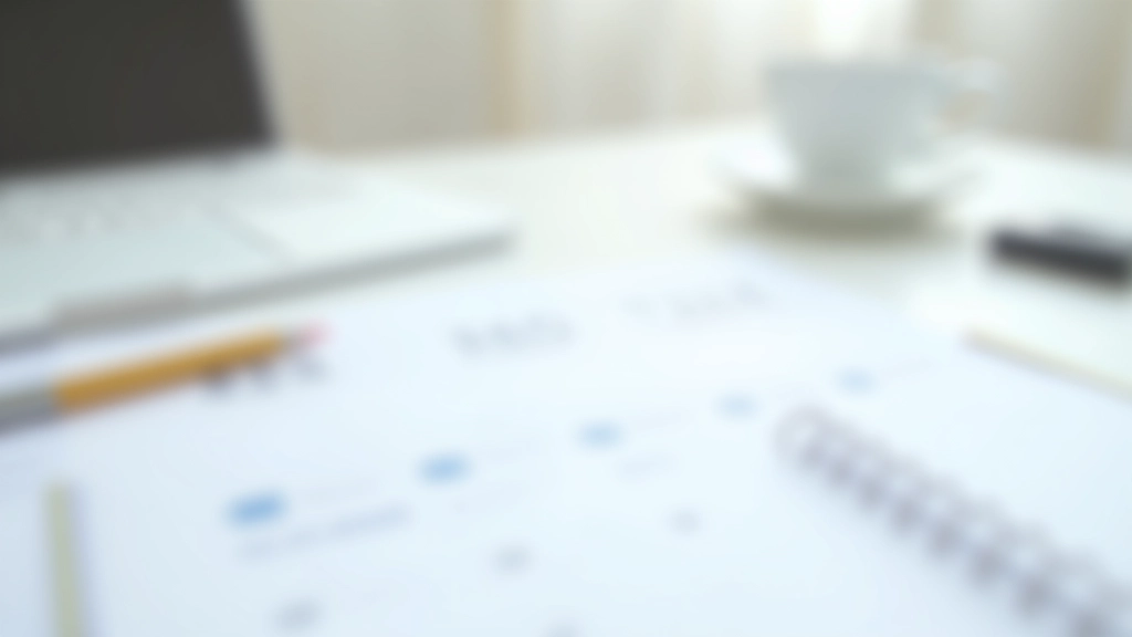 Calendar and planning document showing weekly and monthly review schedule