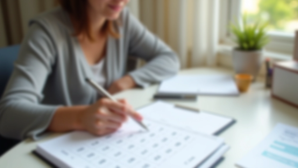 Calendar with marked dates and action items written in planner